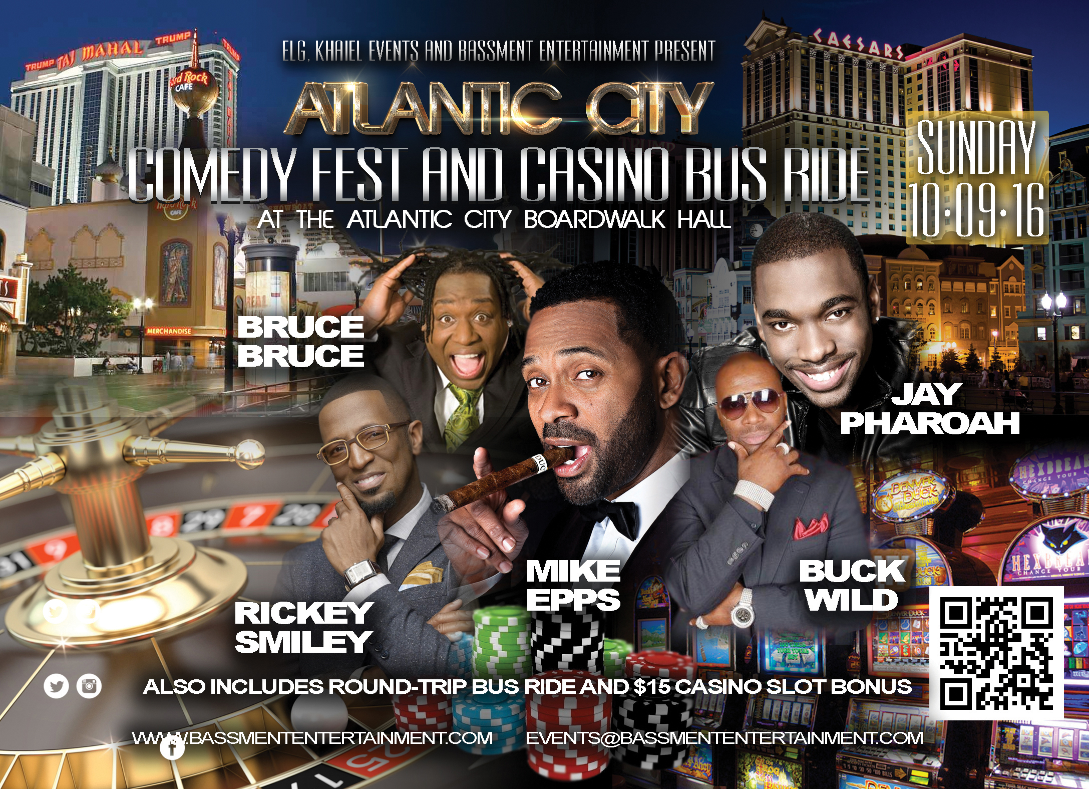 Atlantic City Comedy Festival and Casino Bus Ride