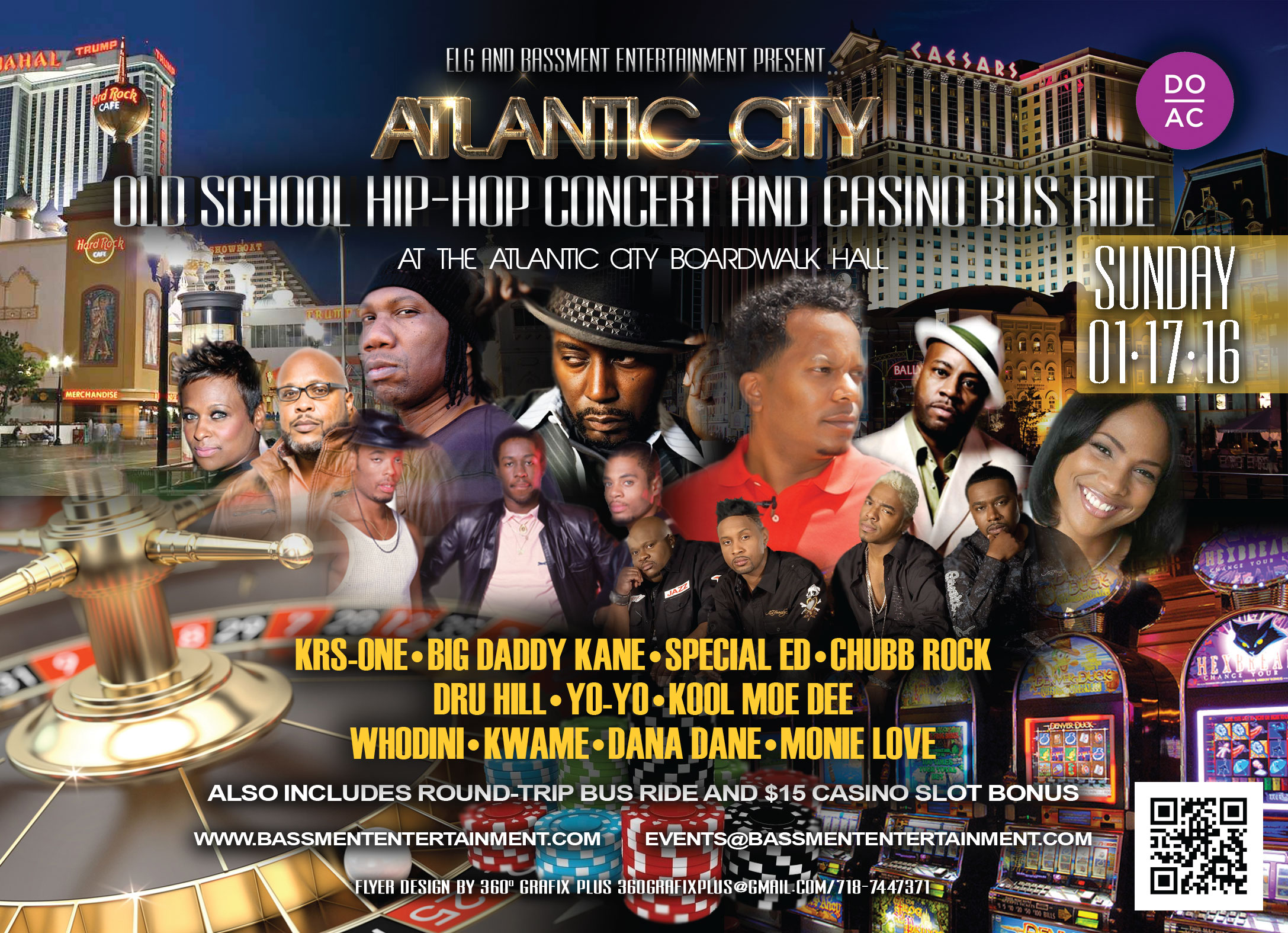 Atlantic City Old School Hip-Hop Concert and Casino Bus Ride